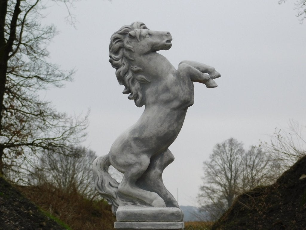 Paard op Sokkel - 150 cm - Steen, ., Ophalen of Verzenden, ., .