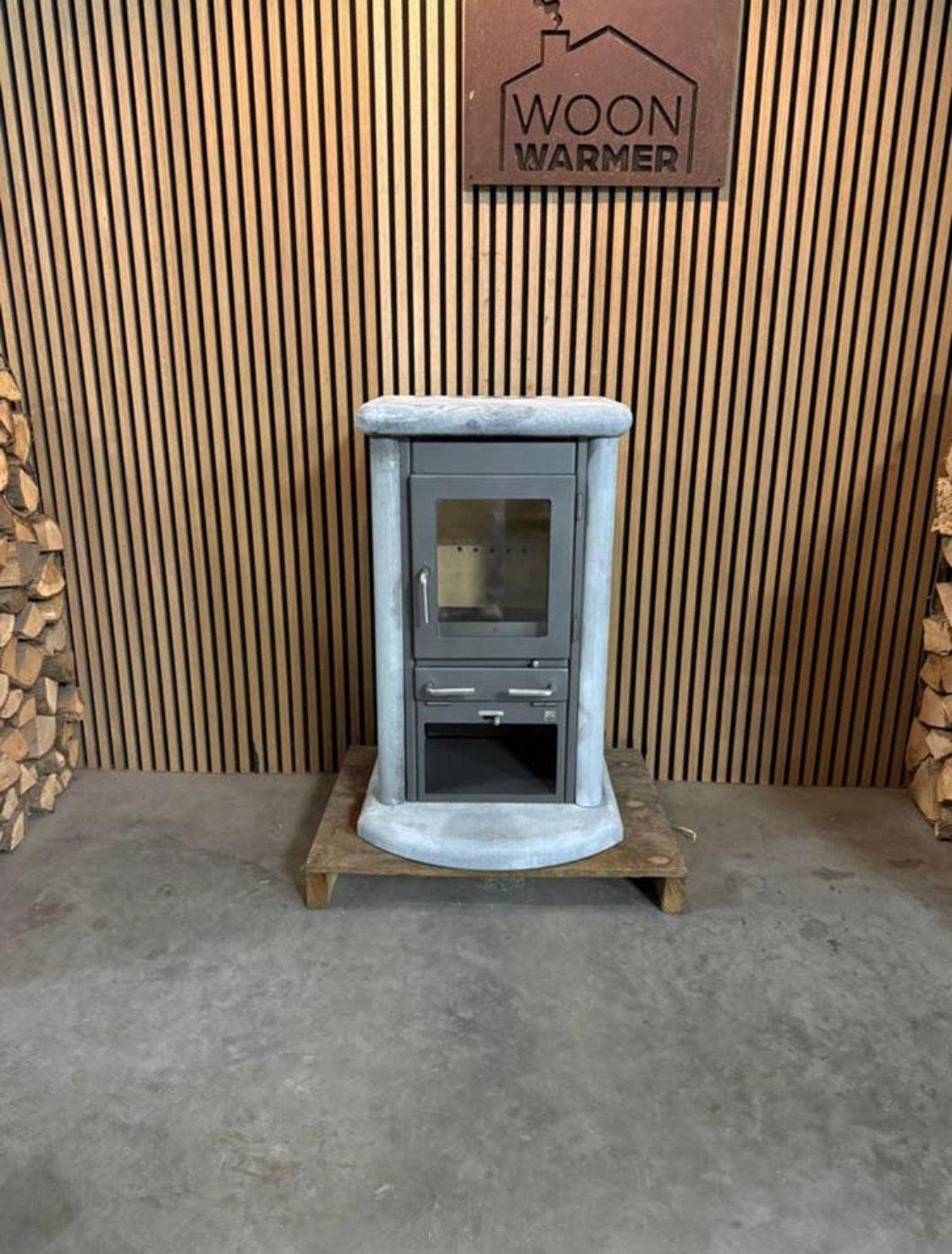 26062 Speksteenkachel Fireplace 6kw, Huis en Inrichting, Kachels, Ophalen, Info@woonwarmer.nl, Gebruikt, Houtkachel