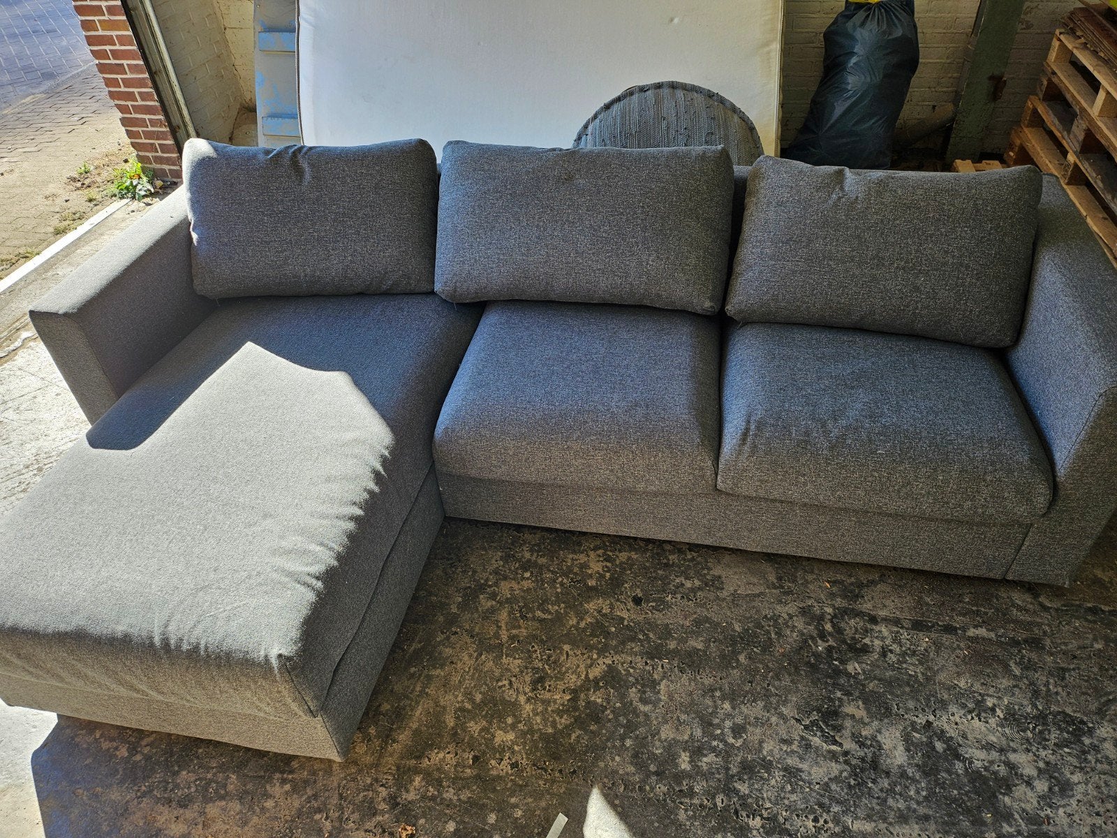 IKEA Vimle Hoekbank - Grijze Bank met Opbergruimte, Ophalen, 250 tot 300 cm, Hoekbank, Zo goed als nieuw