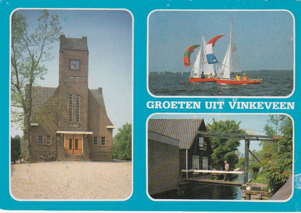 VINKEVEEN Kerk Plassen Brug Groeten, Verzamelen, Verzenden, 1980 tot heden, Ongelopen, Utrecht