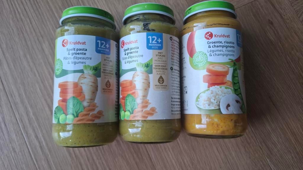 Kruidvat Babyvoeding 12+ maanden (3 potjes), Kinderen en Baby's, Babyvoeding en Toebehoren, Ophalen, Nieuw, Overige typen