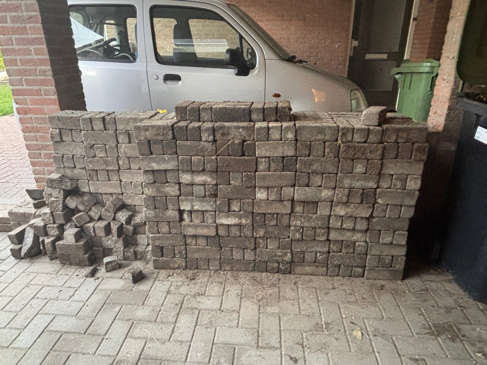 GRATIS! Klinkers 6m2, Ophalen, Gebruikt, Klinkers, 5 tot 10 m²