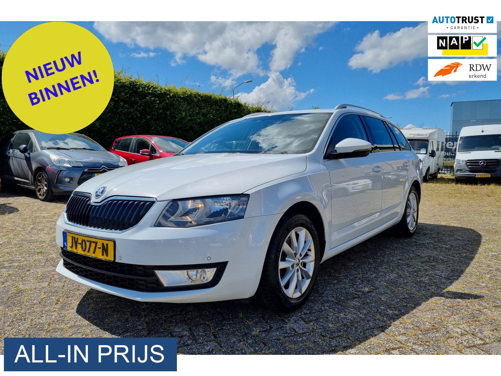 Skoda Octavia Combi 1.0 TSI Greentech Ambition Business ✅L, Auto's, Skoda, Gebruikt, Euro 6, Wit, 630 kg