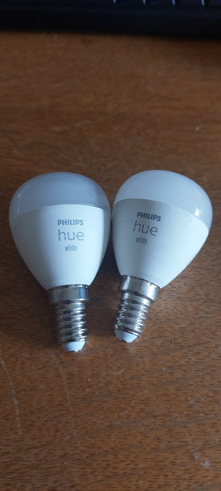2x Philips Hue White E14 LED Lampen 470 Lumen, Gebruikt, Philips Hue, Bluetooth, E14 (klein)