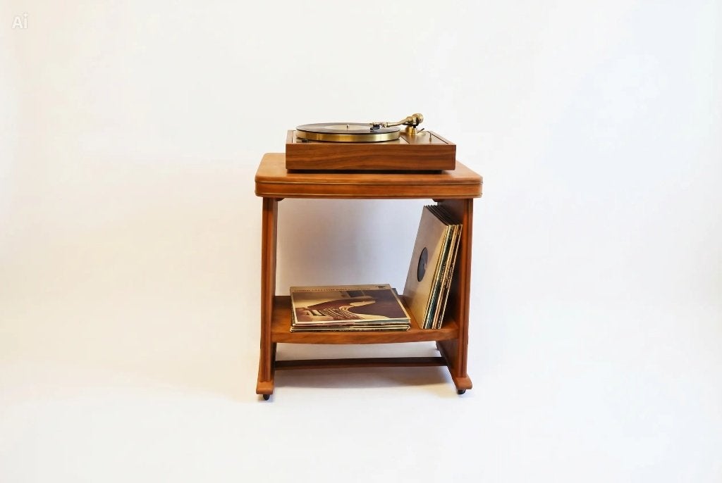 Vintage radio- platenspeler tafel–functioneel en tijdloos!, Ophalen, Gebruikt, Arkelse Onderweg 4 4206 AH Gorinchem, 75 cm of meer