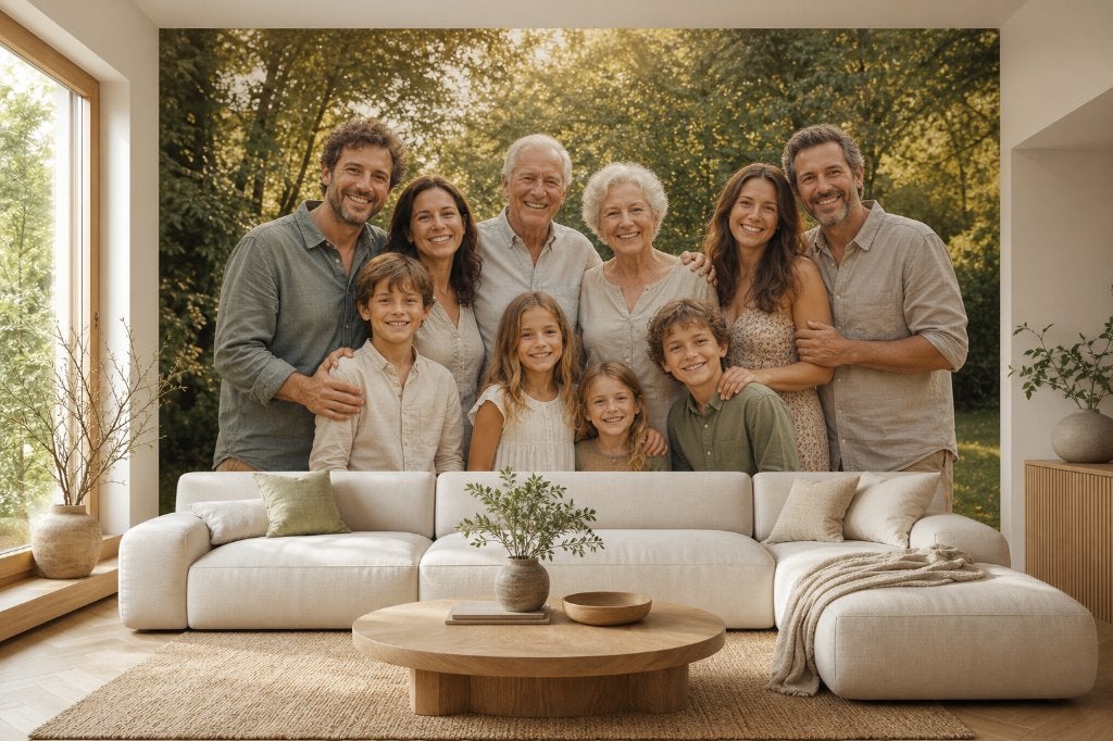 Fotobehang eigen foto – hele familie op maat