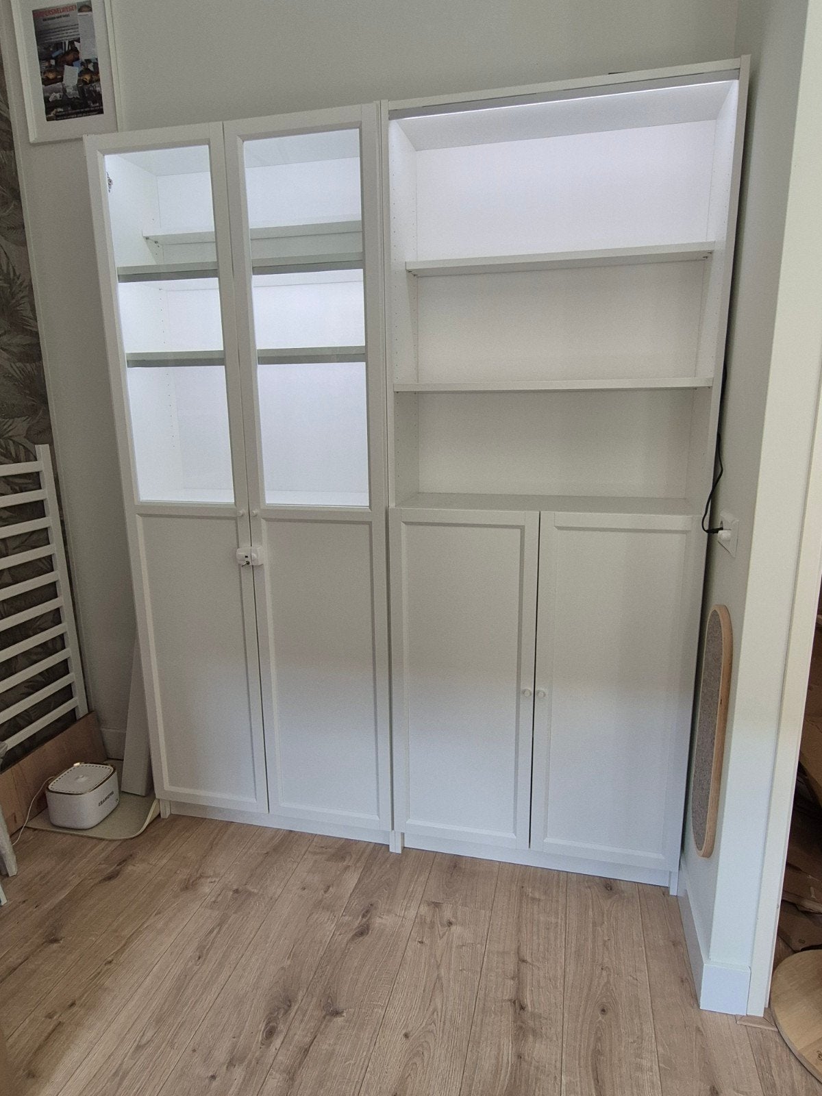 Billy/ Oxberg boeken/ vitrine kast, Ophalen of Verzenden, 25 tot 50 cm, 200 cm of meer
