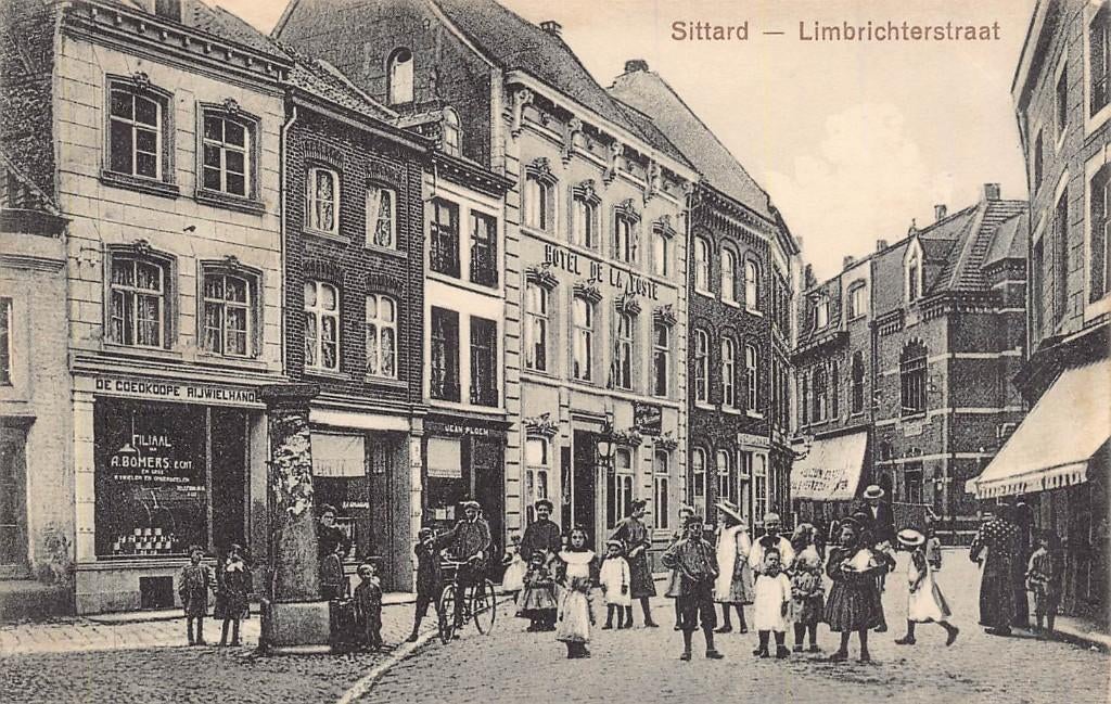 157 Sittard - Limbrichterstraat 1915, Verzamelen, Ansichtkaarten | Nederland, Ophalen of Verzenden, Voor 1920, Gelopen, Limburg