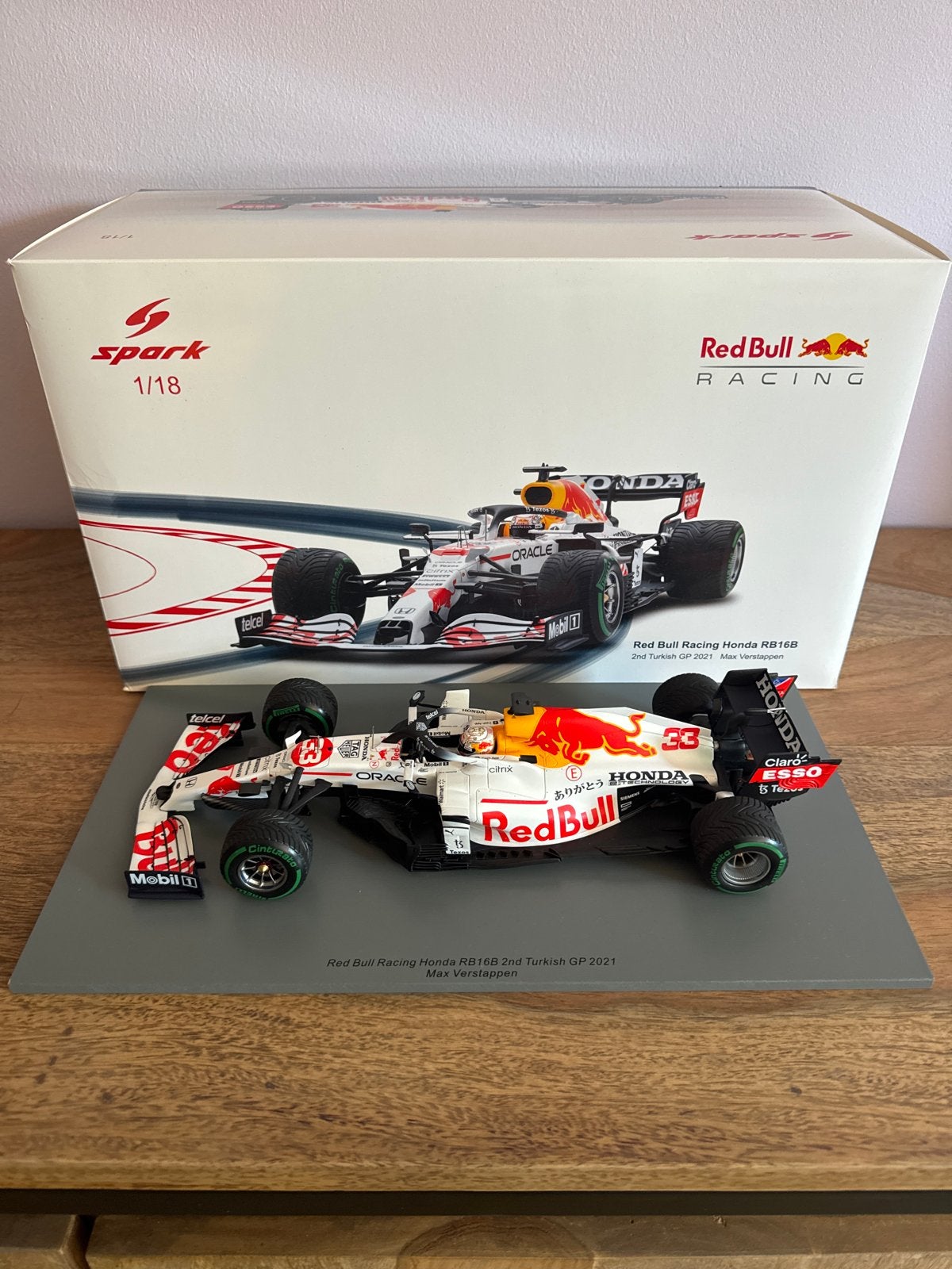 Spark Honda RB16B Max Verstappen 1:18 2021 Turkije, Hobby en Vrije tijd, Modelauto's | 1:18, Nieuw, Auto, Ophalen of Verzenden