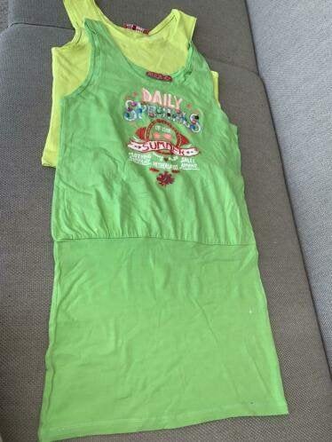 Muy malo jurk jurkje 164 2 delig groen groene, Verzenden, Gebruikt, Meisje, Jurk of Rok