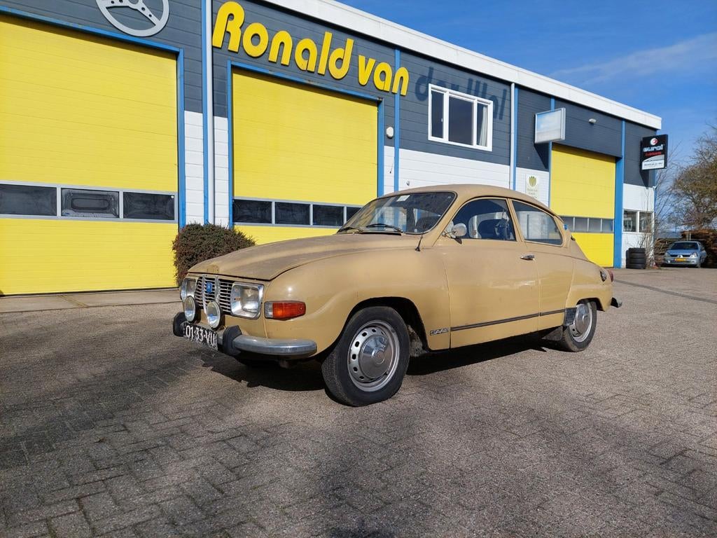 Saab 96 1.5 V4 1972 Beige, Auto's, 1498 cc, Zwart, 4 cilinders, Beige