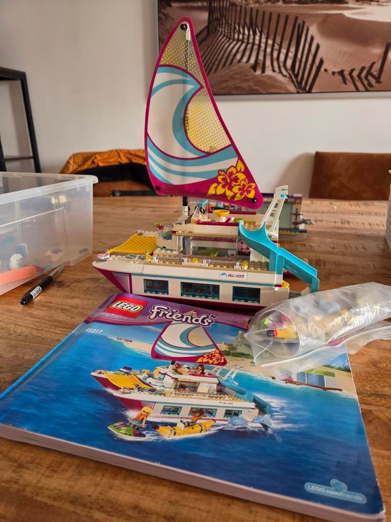 Lego friends catamaran 41317, Ophalen of Verzenden, Gebruikt, Complete set, Lego