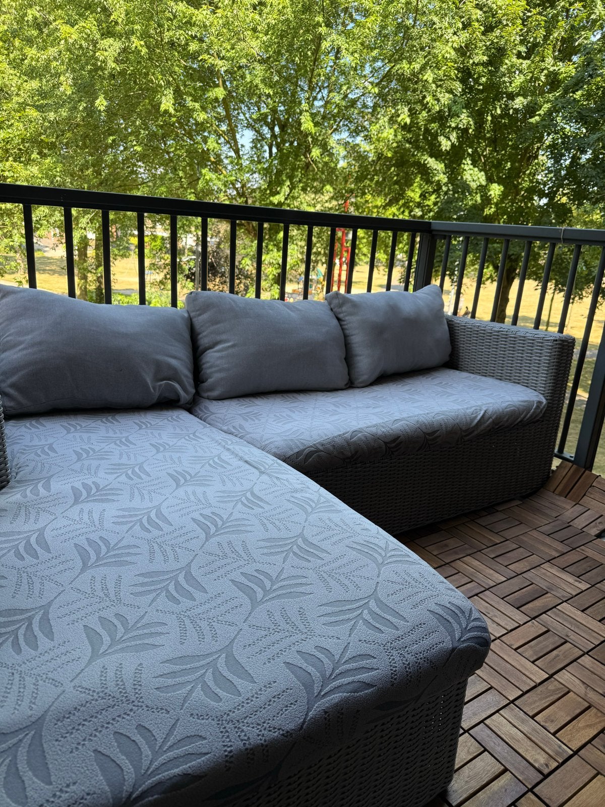Comfortabele loungebank buiten - 170x215 cm, Ophalen, Gebruikt, 3 zitplaatsen, Loungeset