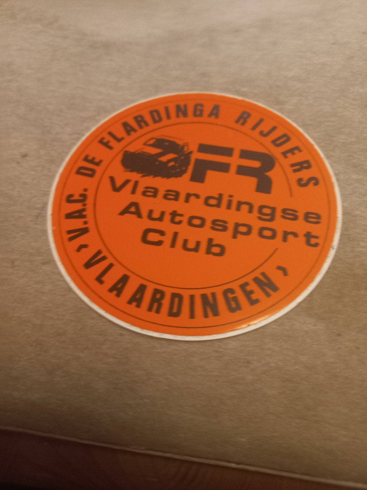 Vintage V.A.C. De Flardinga Rijders sticker, Ophalen of Verzenden
