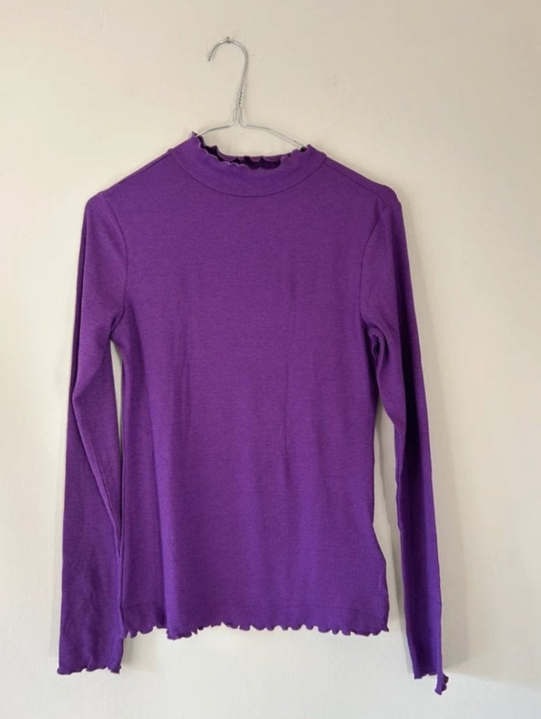NIEUW paarse lange mouwen shirt coltrui maat S, Paars, Nieuw, Ophalen of Verzenden, Lange mouw