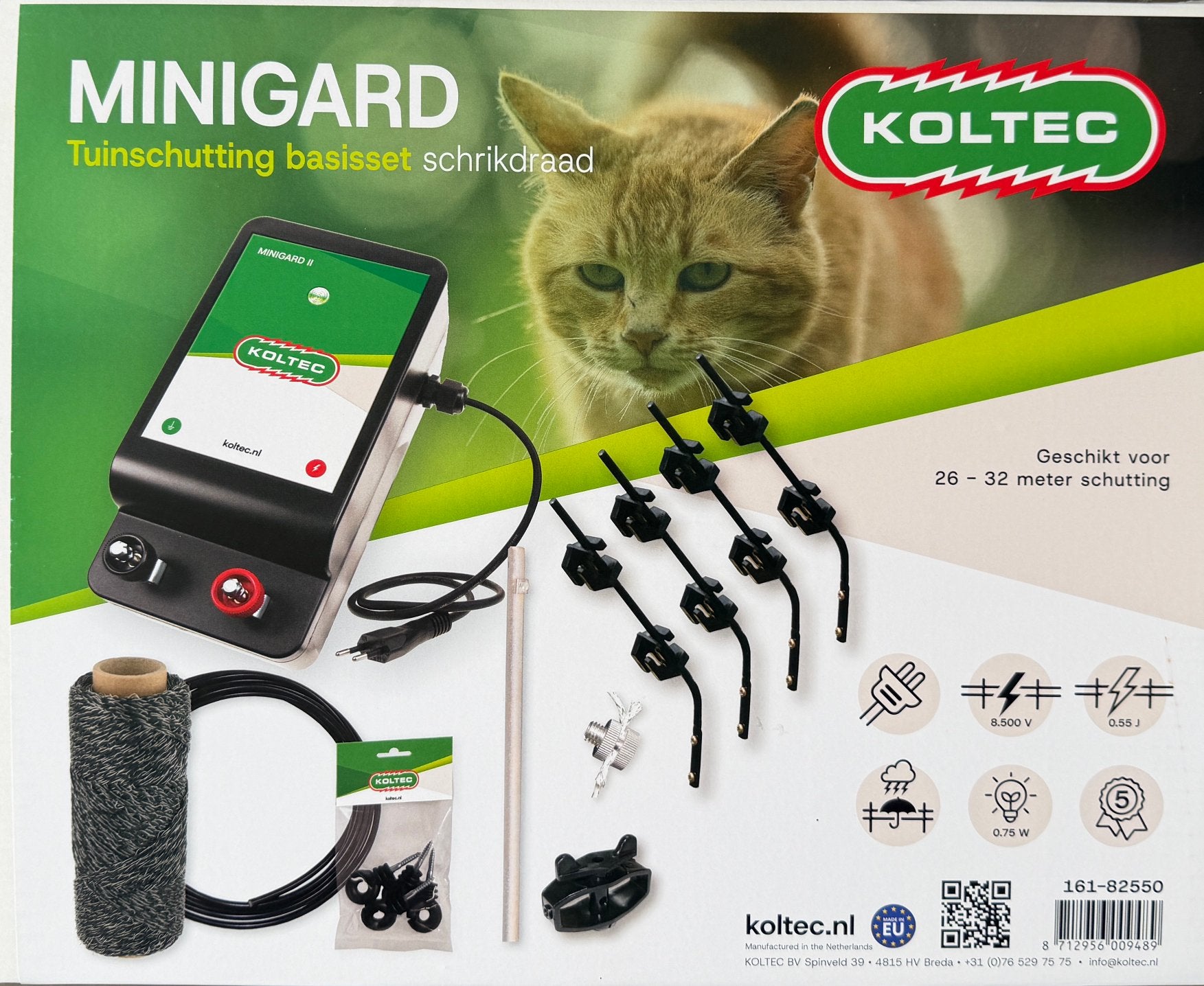 Kattenschrikdraad complete schutting set 2-draads incl 16st, Dieren en Toebehoren, Ophalen of Verzenden, Nieuw