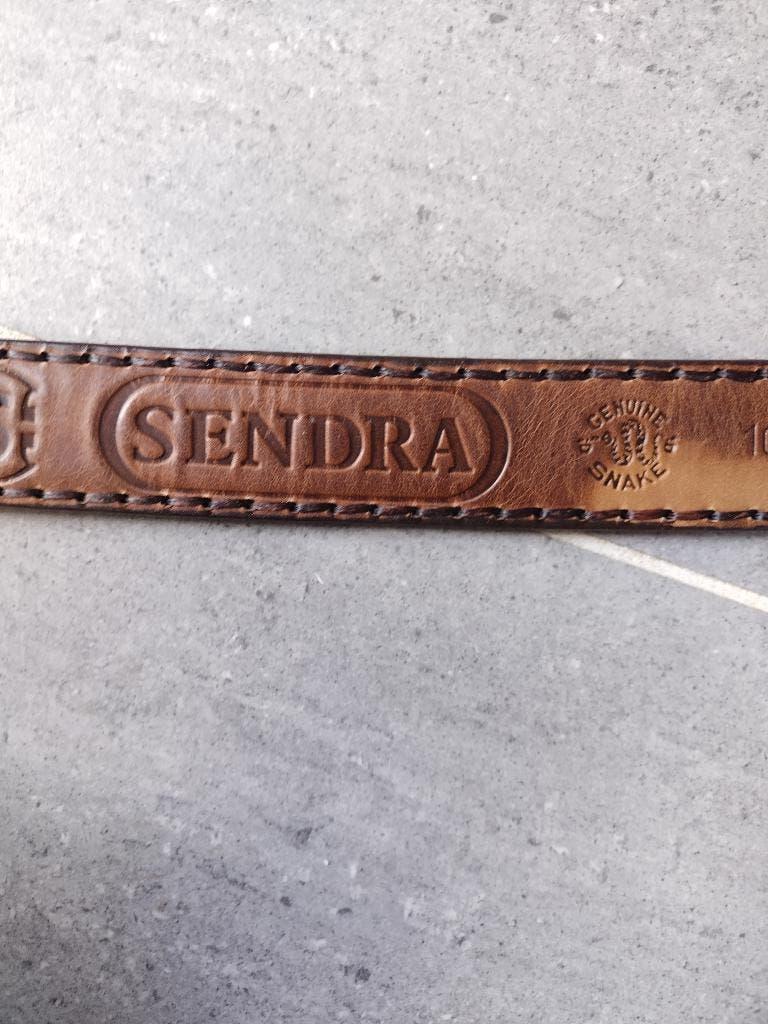 Heren riem van slangenleer, Ophalen, Zo goed als nieuw, Bruin, Riem of Ceintuur