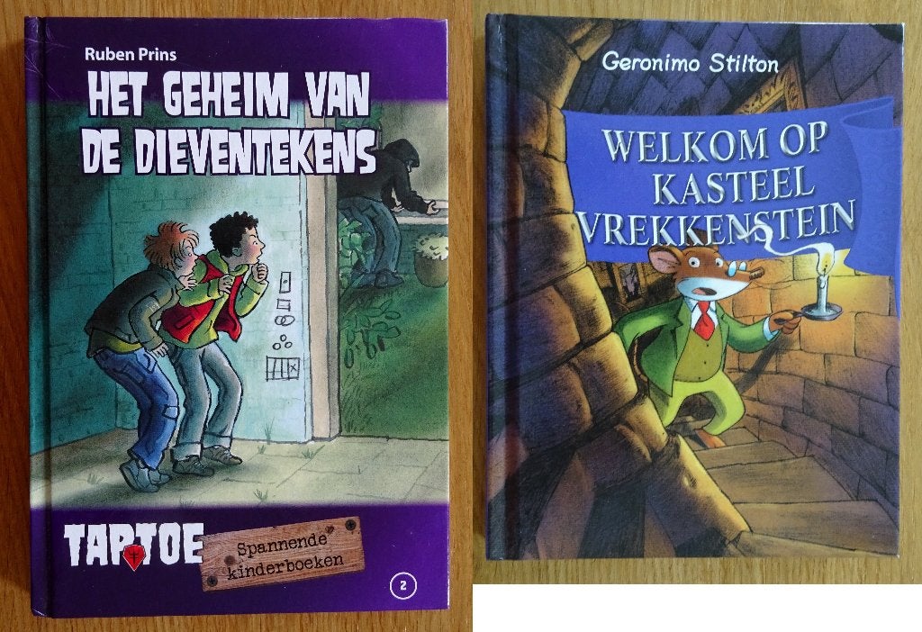 Het geheim v/d dieventekens + Welkom op Kasteel Vrekkenstein, Boeken, Fictie algemeen, Ophalen of Verzenden, Zo goed als nieuw