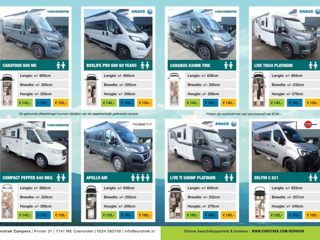Weinsberg Pepper 640 MEG Aanbieding Camperhuur, Automaat, 6 tot 7 meter, Bedrijf, Tot en met 3