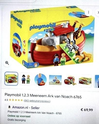 Ark van Noah Playmobil  zo goed als nieuw, Ophalen of Verzenden, Zo goed als nieuw, Overige typen