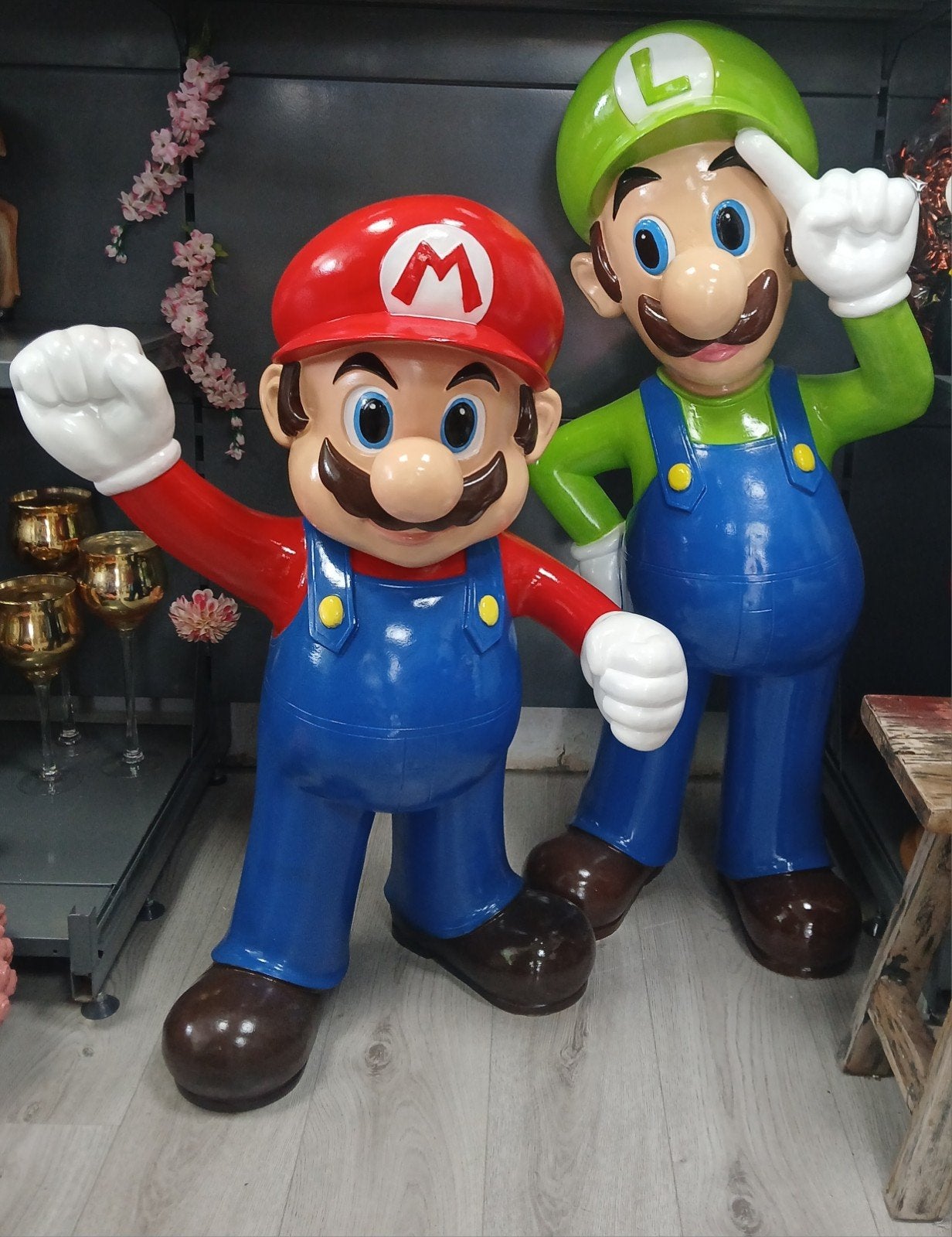 Mario en Luigi levensgrote beelden - Decoratie, Ophalen, Nieuw