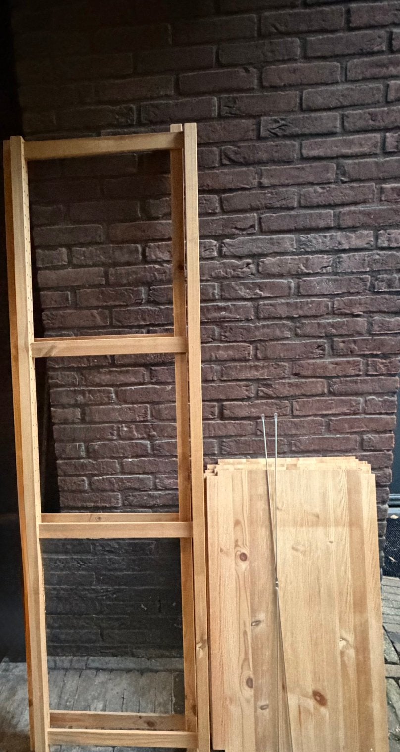 Ikea Ivar 179x50 compleet met planken en steunkruis, Huis en Inrichting, Kasten | Stellingkasten, Ophalen, Zo goed als nieuw