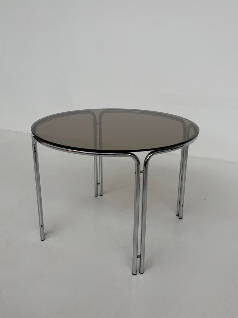 Vintage rookglas eettafel rond, Minder dan 55 cm, ÅTMØS, 60 cm of meer, Dorpstraat 63 Maasbree
