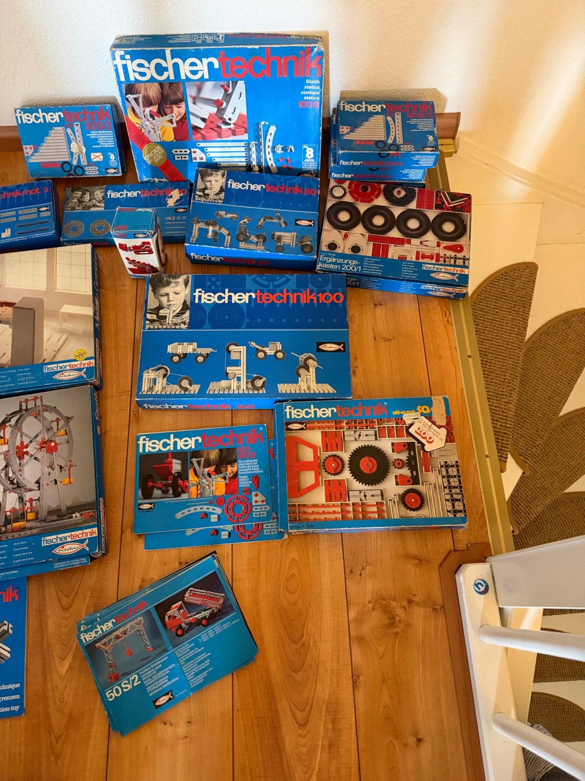 Grote collectie Fischer Technik met veel boekjes en dozen, Ophalen of Verzenden, Gebruikt