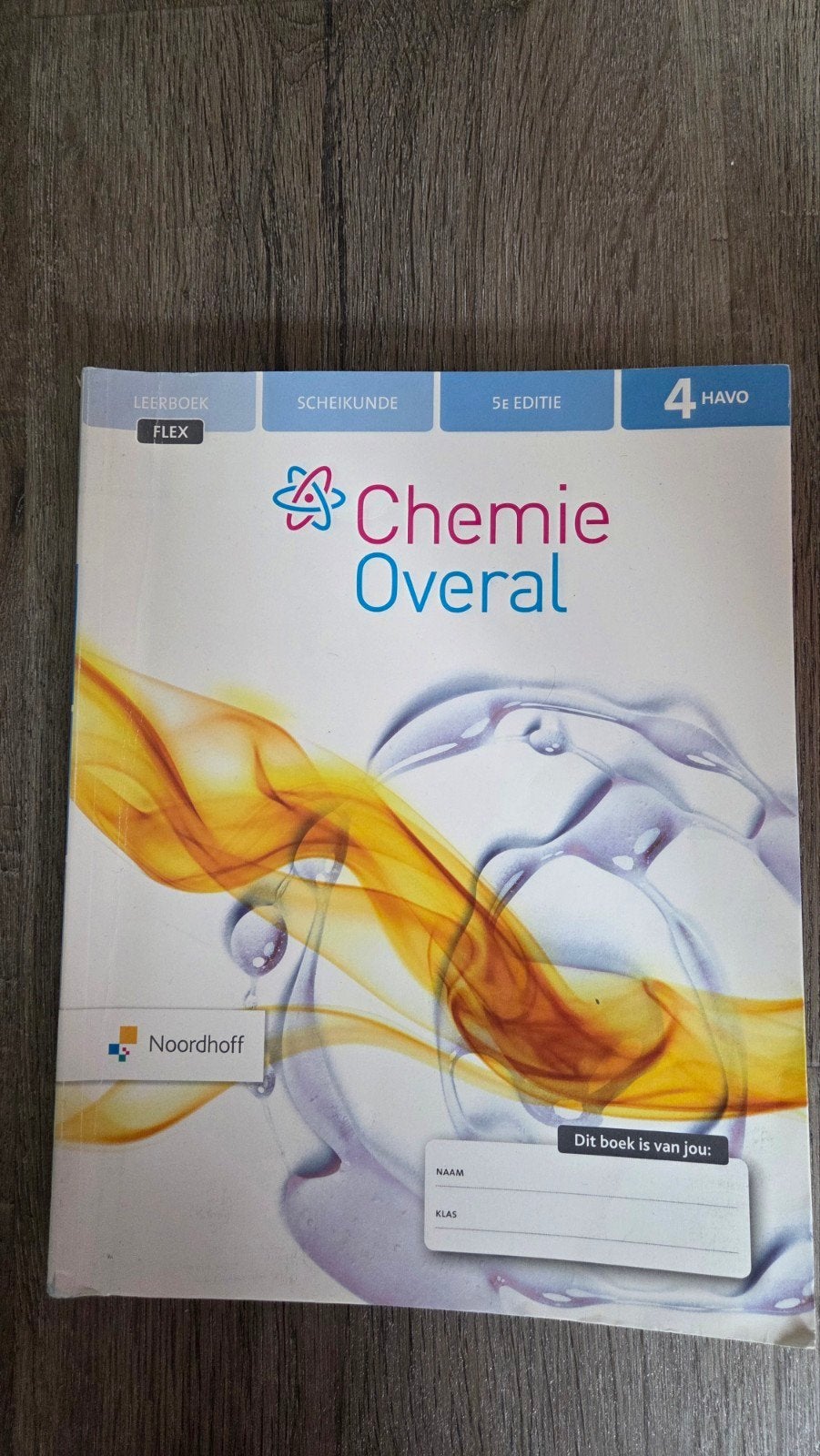 Chemie Overal 4 Havo Scheikunde Leerboek 5e editie, Noordhoff, Zo goed als nieuw, Beta, HBO