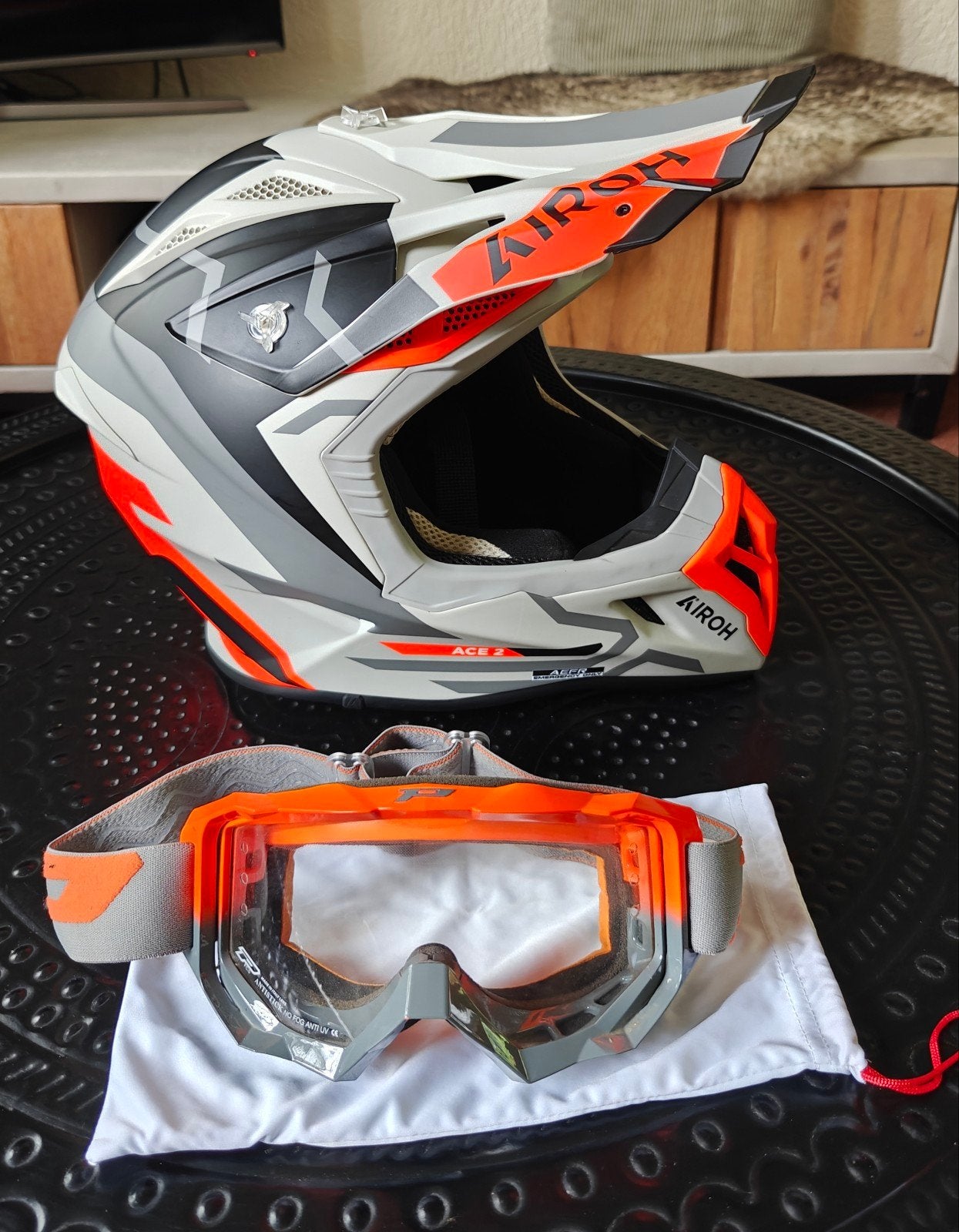 Progrip Crossbril cross enduro offroad, past op elke helm, Motorcrosskleding, Dames, Ophalen of Verzenden, Progrip
