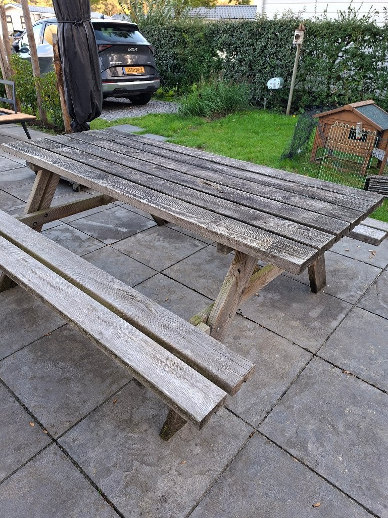 Picknick tafel, Ophalen, Gebruikt, Inklapbaar, Rechthoekig