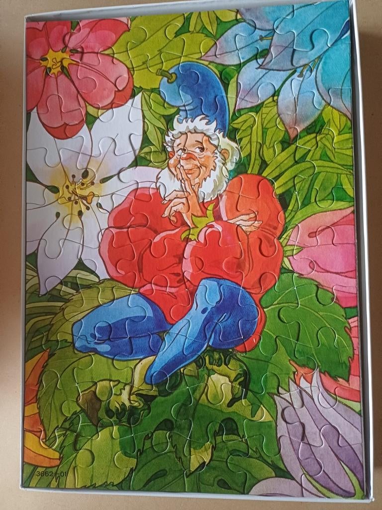 MB Puzzle Pinkeltje 60 stukjes - Vintage, Ophalen of Verzenden, Gebruikt
