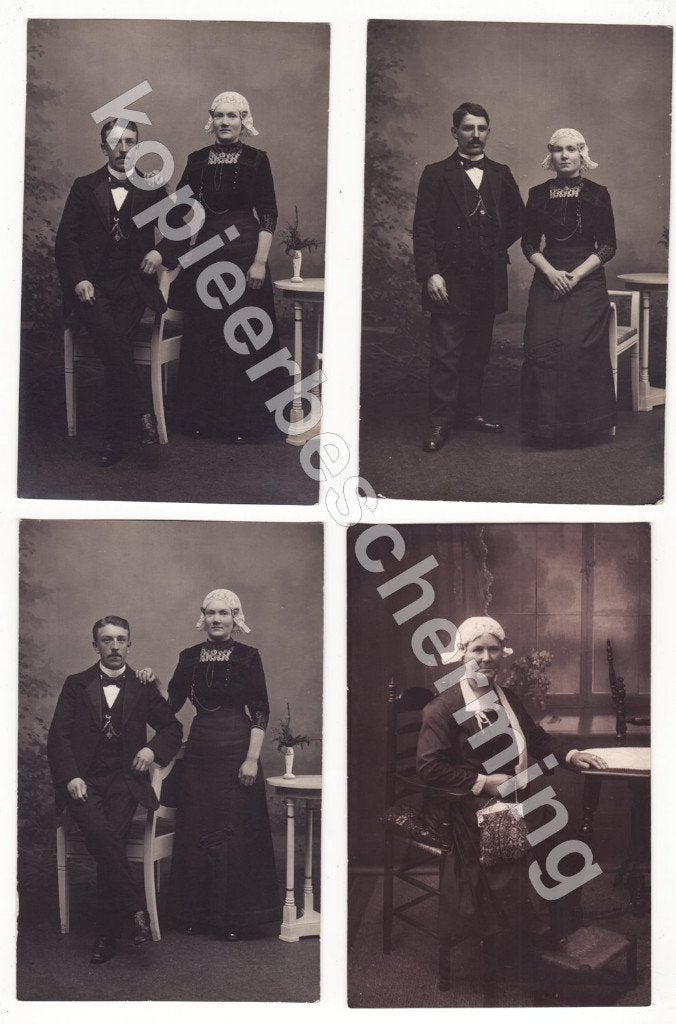 Fotokaarten klederdracht Friesland H.P.E. de la Roche Busé, Verzamelen, Foto's en Prenten, Gebruikt, Verzenden, Foto, Klederdracht