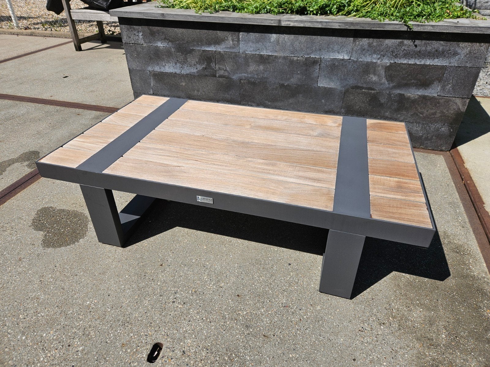 Loungetafel tuintafel teak, Tuin en Terras, Tuintafels, Ophalen, Zo goed als nieuw, Rechthoekig, Teakhout