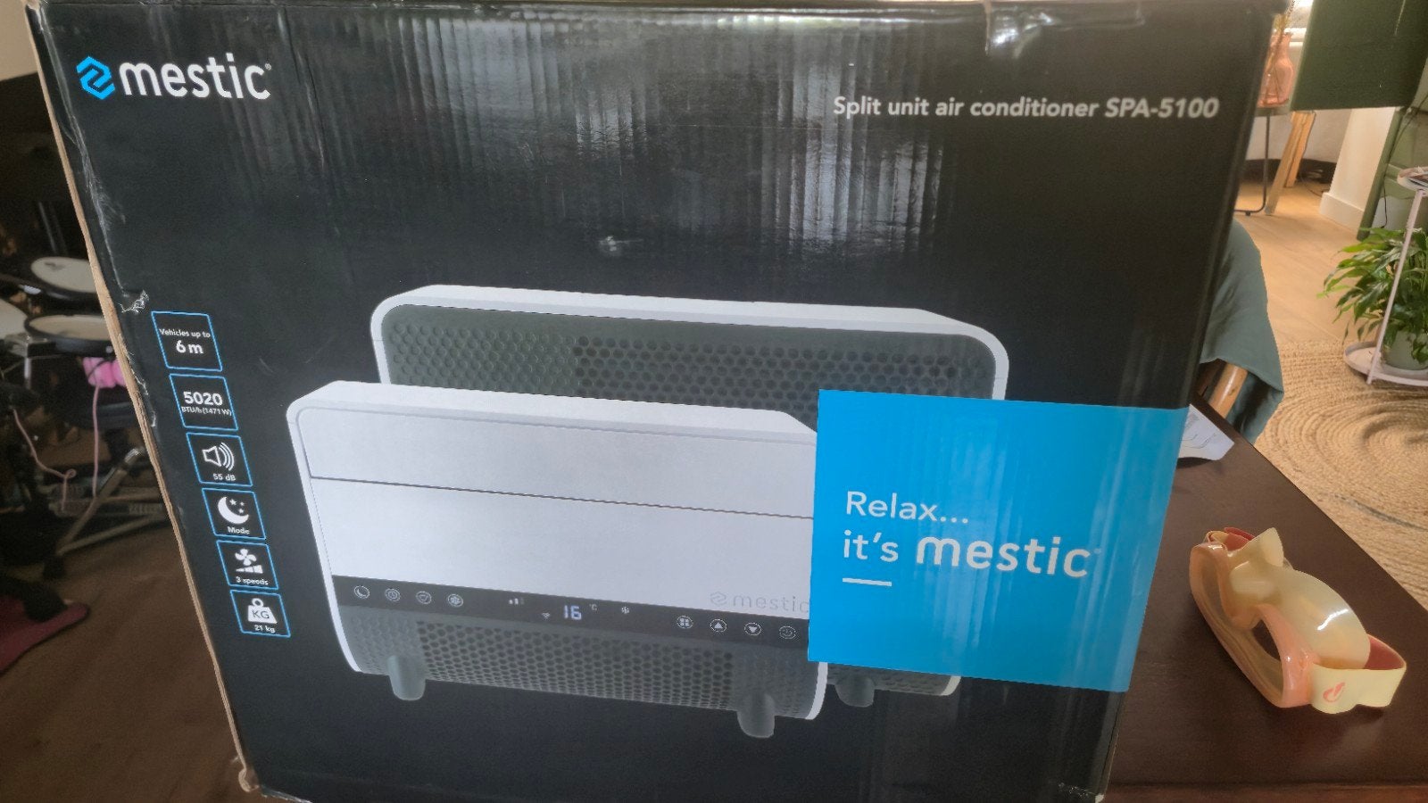 Mestic Split unit airconditioner SPA-5100 Split airco, Ophalen, Koelen en Ontvochtigen, Minder dan 60 m³, Timer