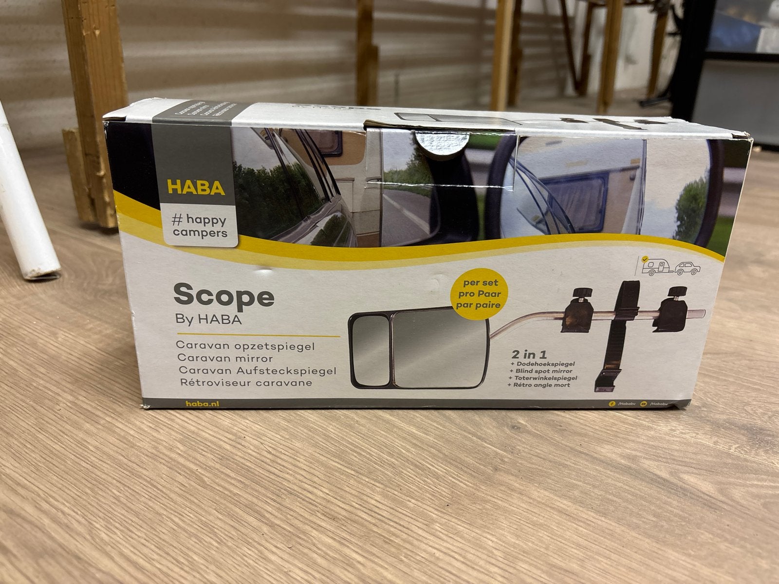 HABA Scope Caravan Opzetspiegel - 2 in 1 Dodehoekspiegel, Ophalen of Verzenden, Nieuw
