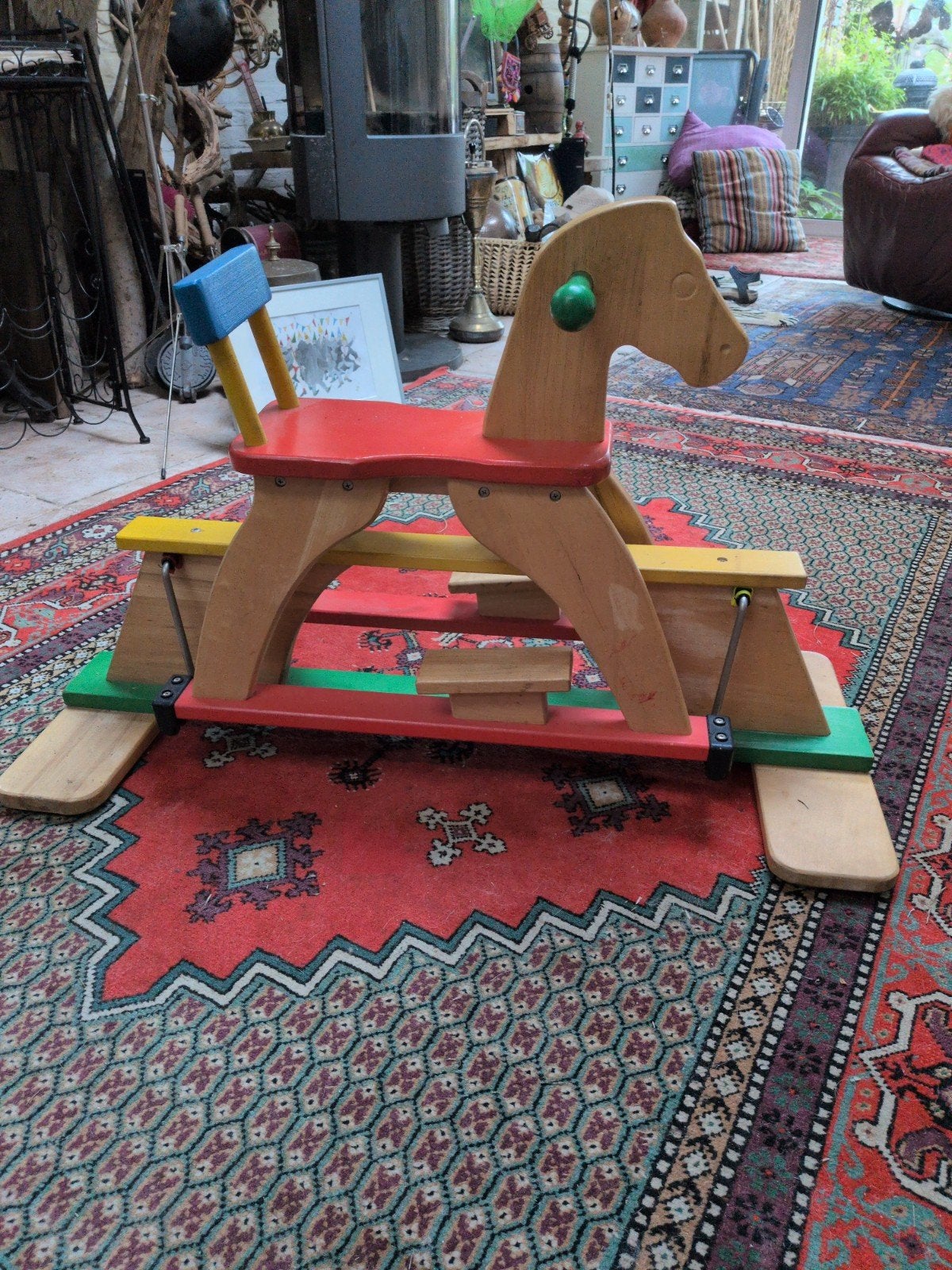 Vintage houten schommelpaard, Kinderen en Baby's, Ophalen, Gebruikt, Jongen of Meisje