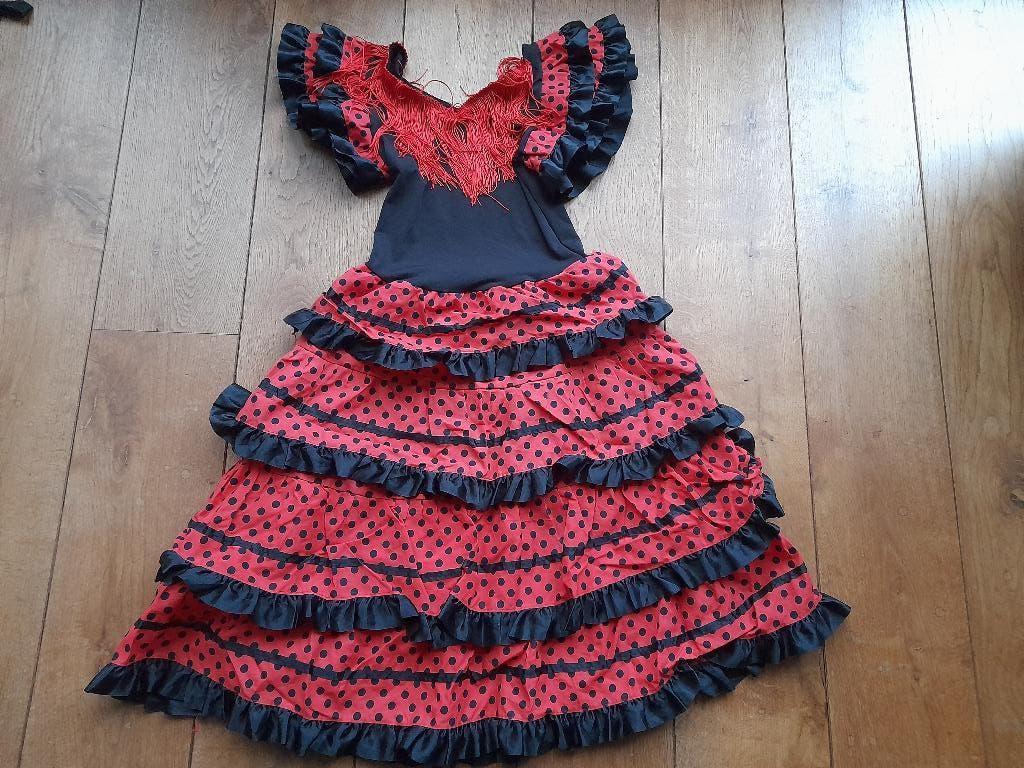 Mooie Spaanse jurk (kind), Kinderen en Baby's, Ophalen of Verzenden, Gebruikt, Meisje