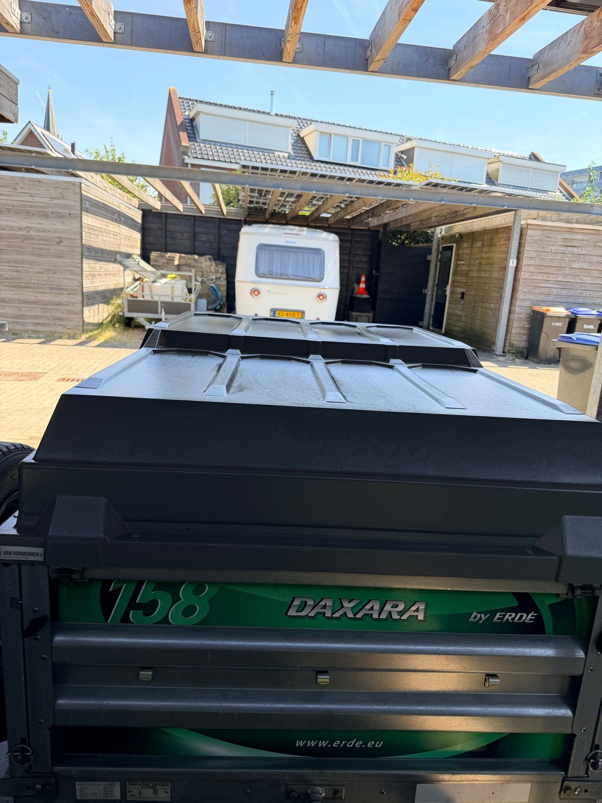 Daxara 158 aanhangwagen met huif en reservewiel, Ophalen, Gebruikt