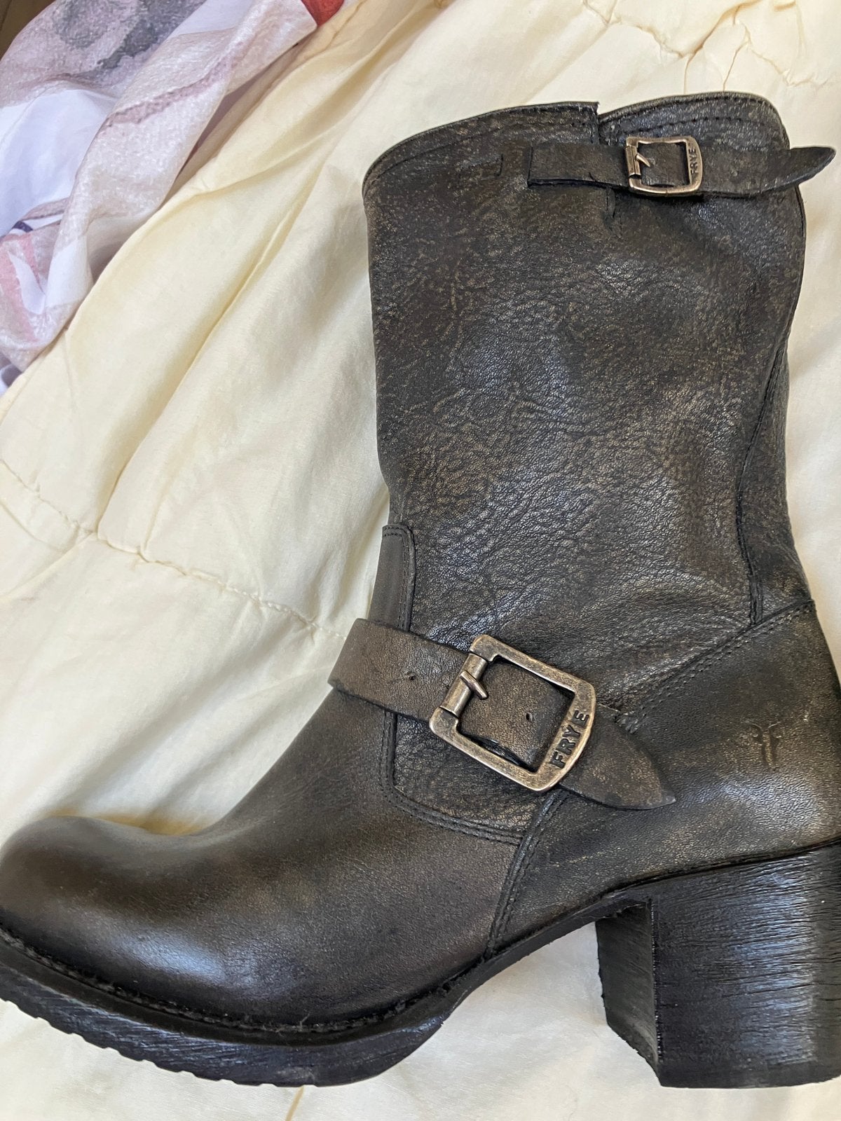Als nieuw half hoge leren boots van Frye mt 39, Lage of Enkellaarzen, Ophalen of Verzenden, Zo goed als nieuw, Frye
