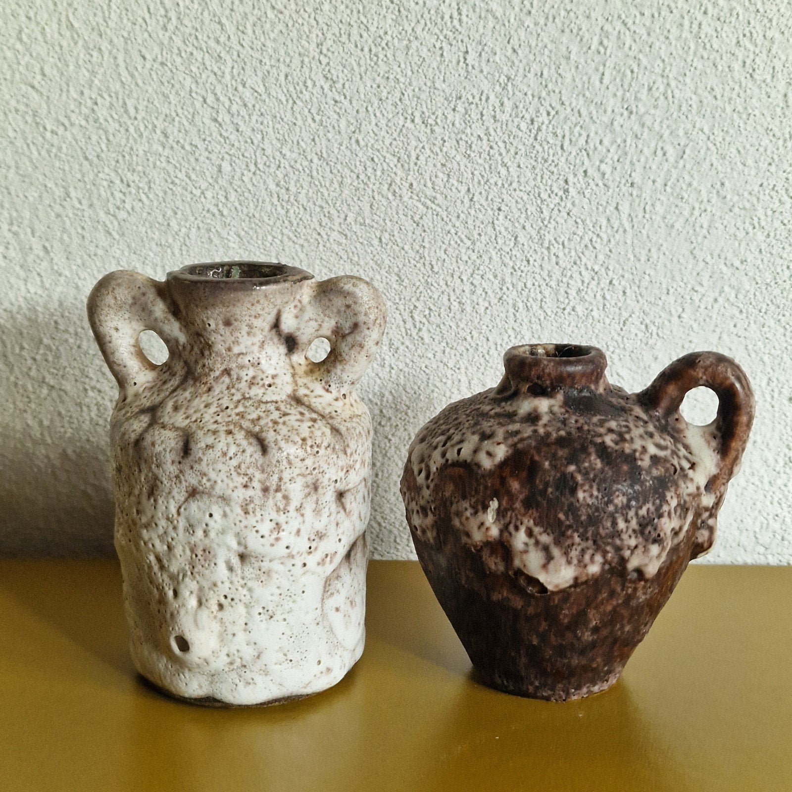 Vintage fat-lava oorvaasjes, Ophalen of Verzenden, Overige kleuren