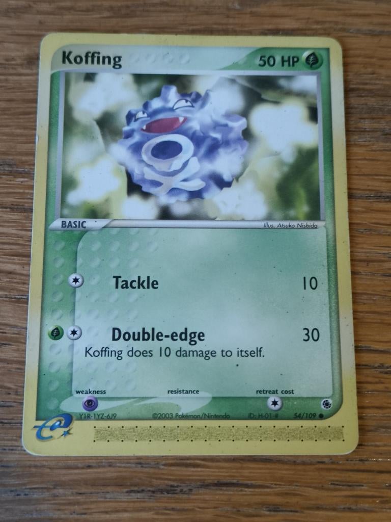 Koffing 54/109 ex ruby & sapphire, Ophalen of Verzenden, Zo goed als nieuw, Losse kaart