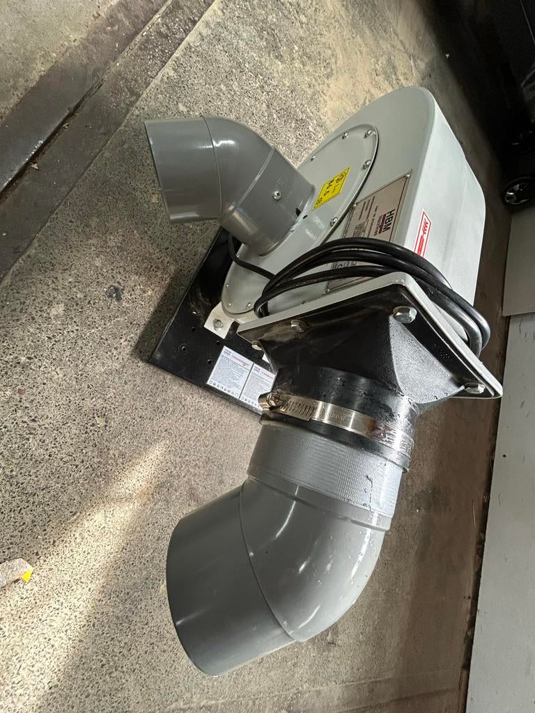 HBM Afzuiger/Ventilator voor werkplaats, Ophalen of Verzenden, Gebruikt, Ventilator en Afzuiger