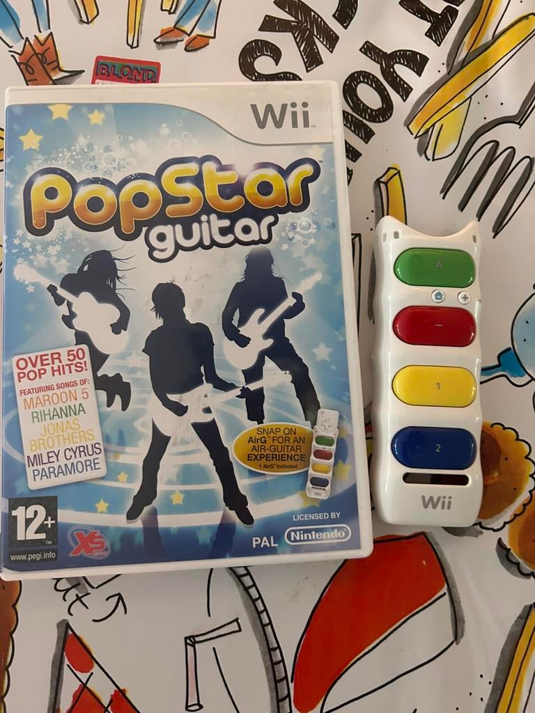 Nintendo wii spel popstar guitar, Ophalen, Muziek, 1 speler, Zo goed als nieuw