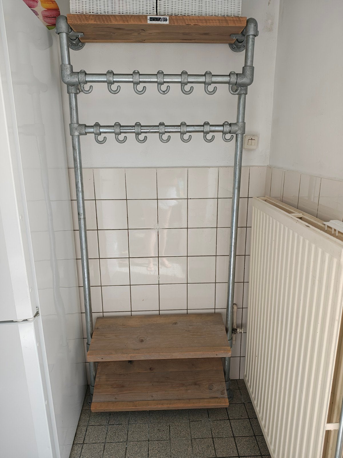 Kapstok schoenen rek en hoedenplank, Huis en Inrichting, Kasten | Stellingkasten, Ophalen