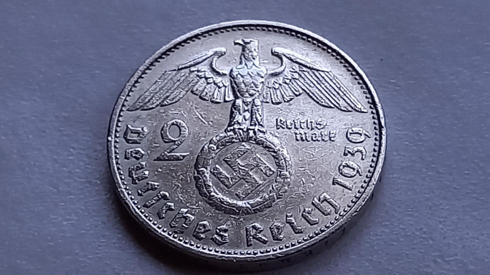 WO2 2 Reichsmark 1939G zilver nazi duitsland., Ophalen of Verzenden, Duitsland, Losse munt, Zilver