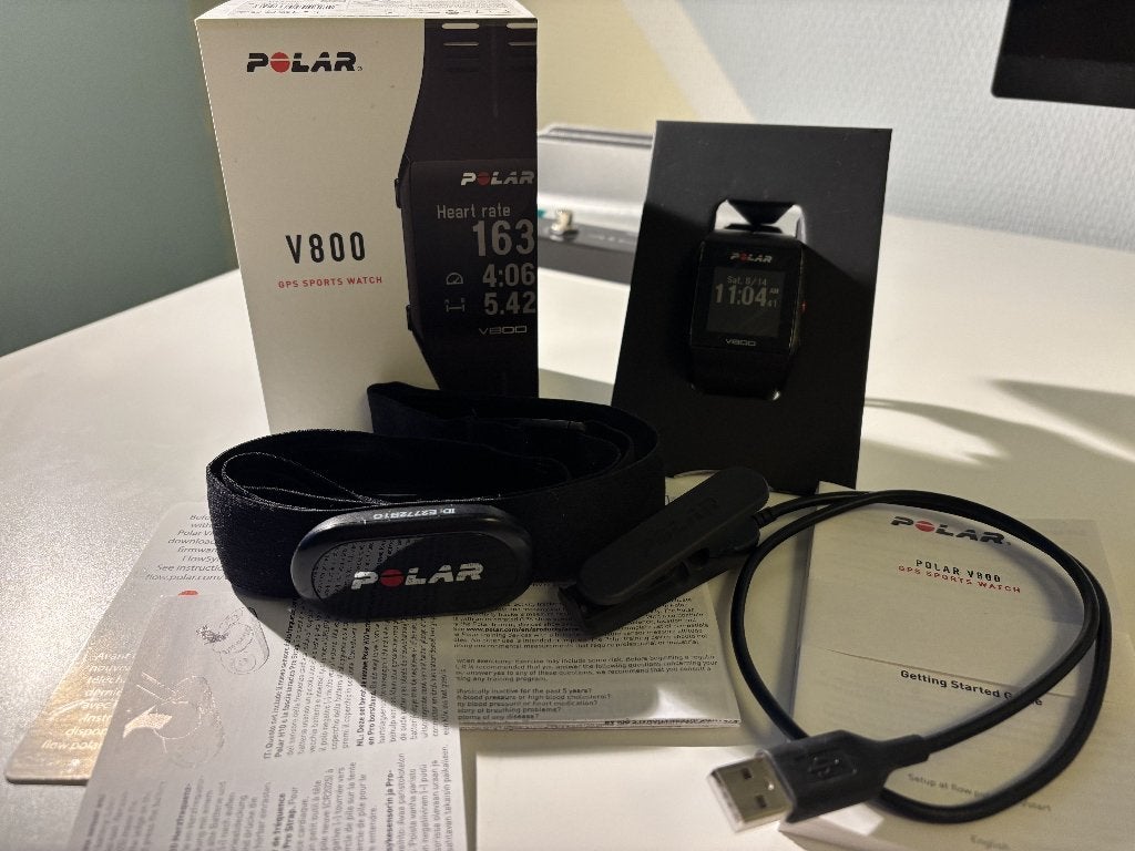 Polar V800 + Polar H10, Gebruikt, Zwart, Waterdicht, Polar