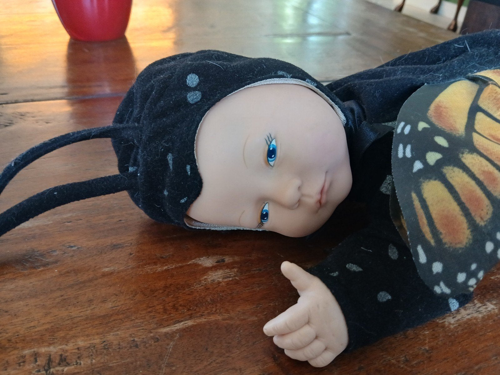 2 Anne Geddes Poppen: Egel en Vlinderpop (40 cm), Ophalen of Verzenden, Gebruikt, Overige typen