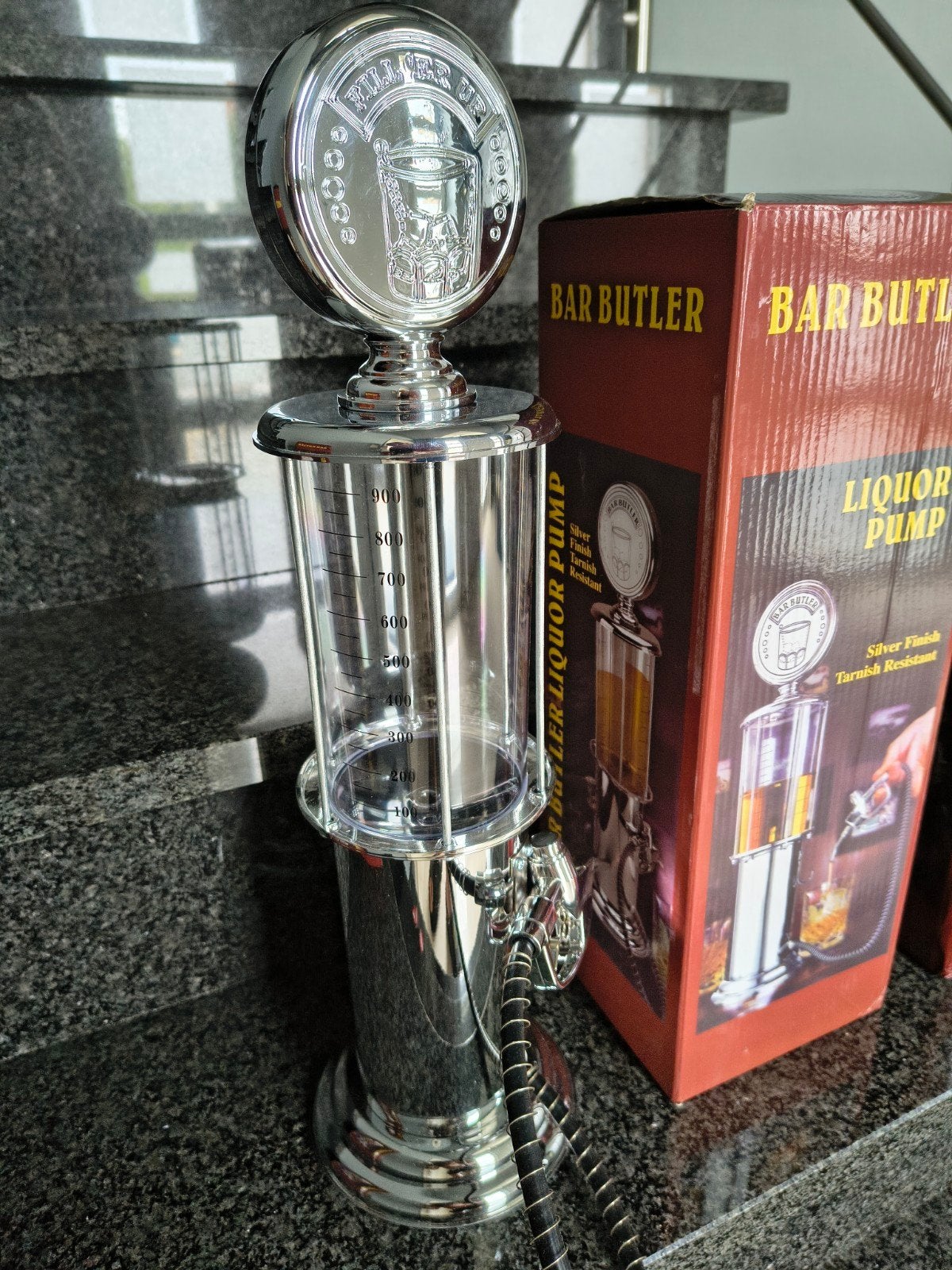 Bar Butler Liquor Pump - Drankdispenser in Benzinepomp Stijl, Ophalen