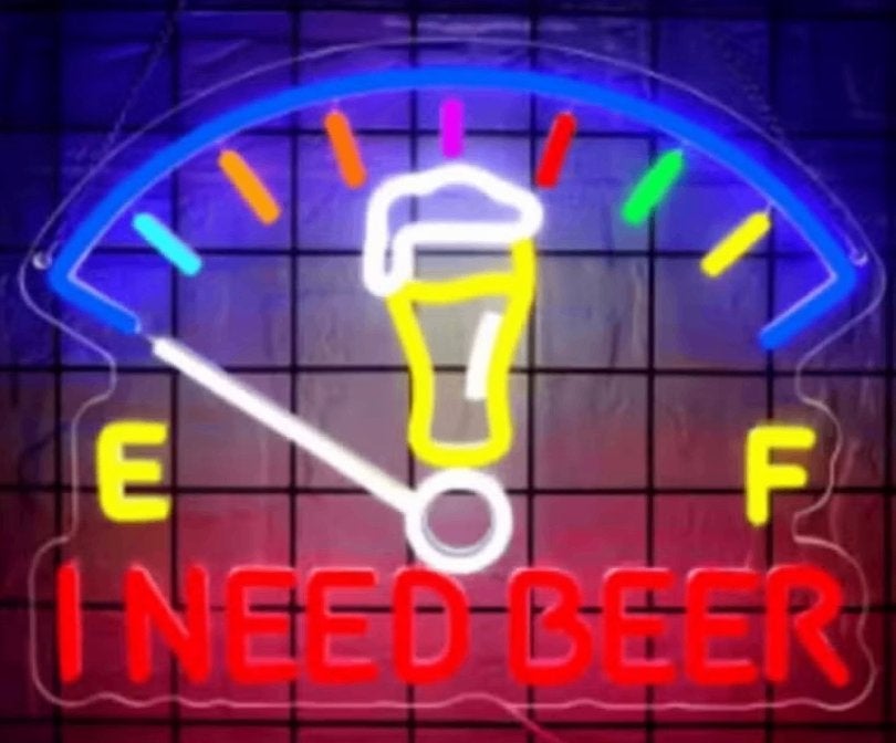 LED lamp neon stijl I need Beer (35x32cm), Ophalen of Verzenden, Nieuw, Lichtbak of (neon) lamp